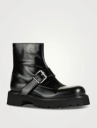 Leather Boots With Buckle