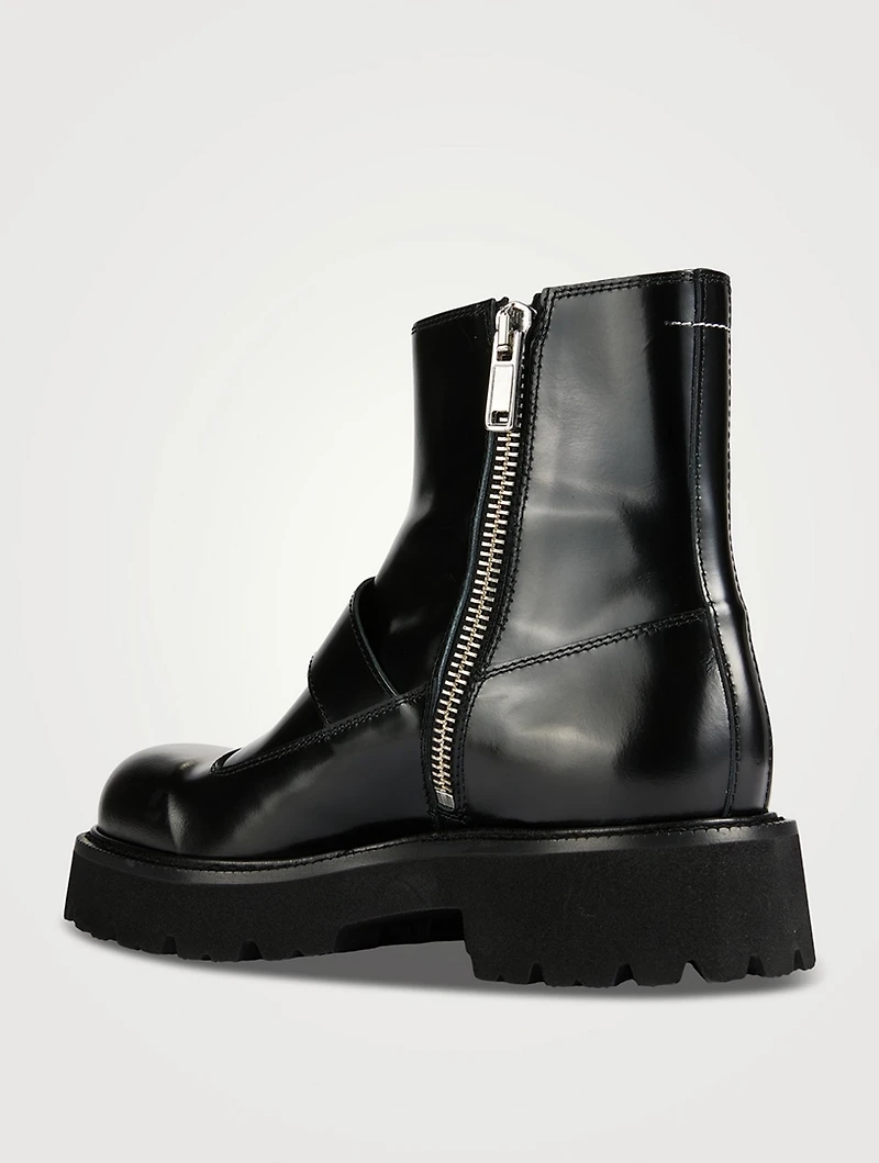 Leather Boots With Buckle