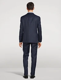 Wool Two-Piece Suit Plaid Print