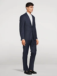 Wool Two-Piece Suit Plaid Print