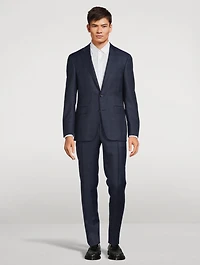 Wool Two-Piece Suit Plaid Print