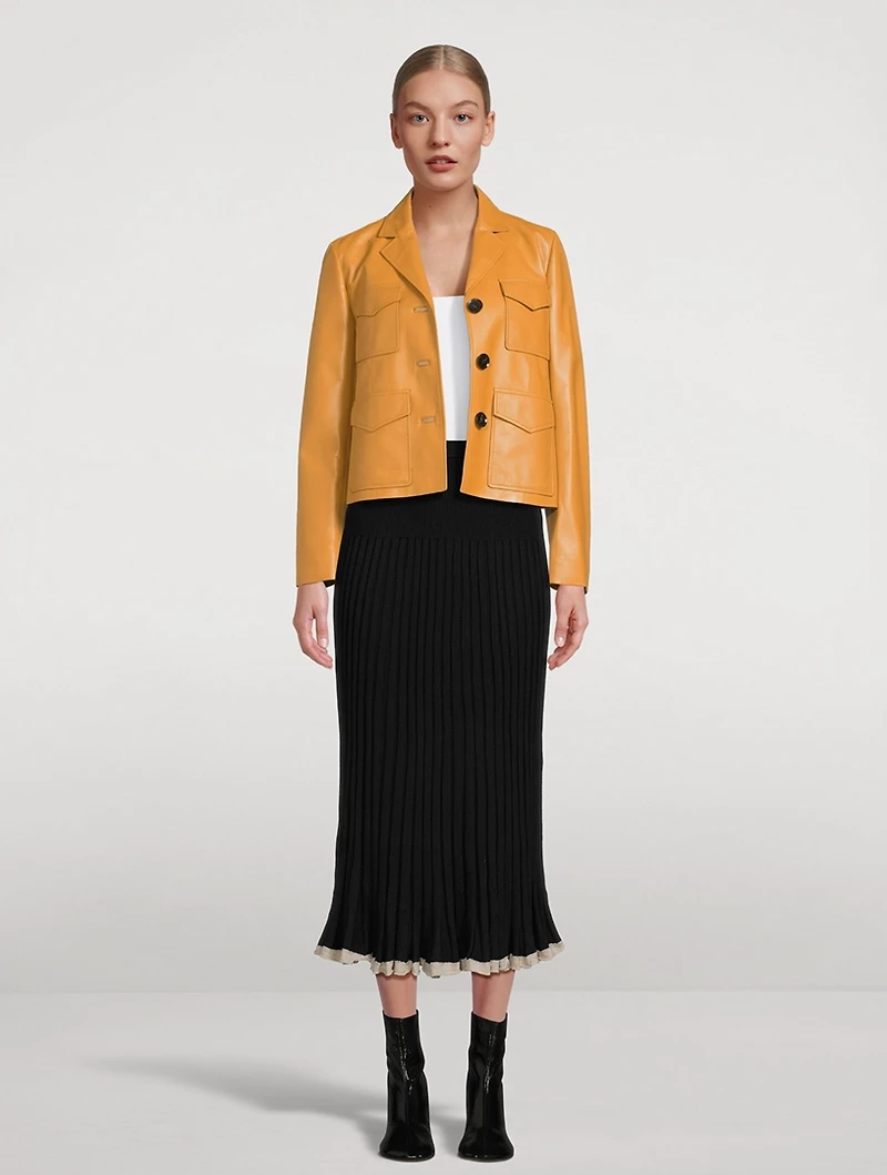 Leather Safari Jacket