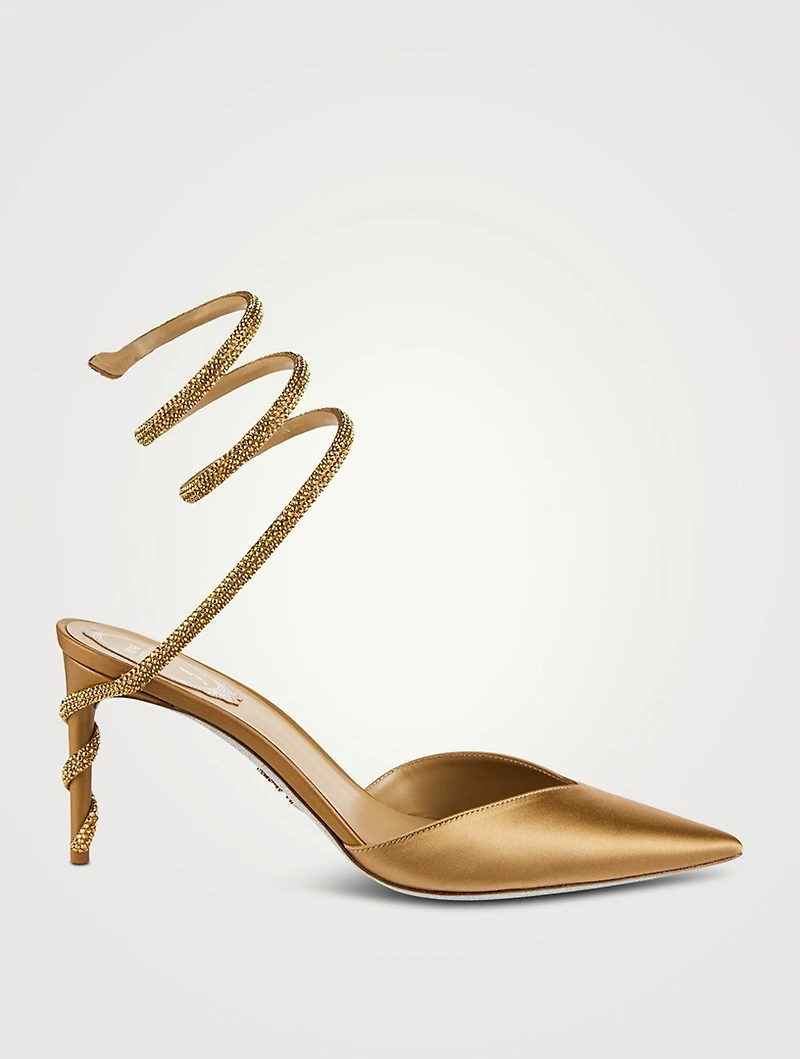 Cleo Crystal Satin Pumps