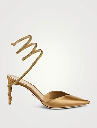 Cleo Crystal Satin Pumps