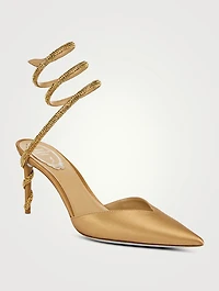 Cleo Crystal Satin Pumps