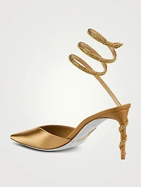 Cleo Crystal Satin Pumps