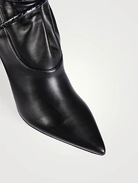 Leather Wrap Ankle Boots