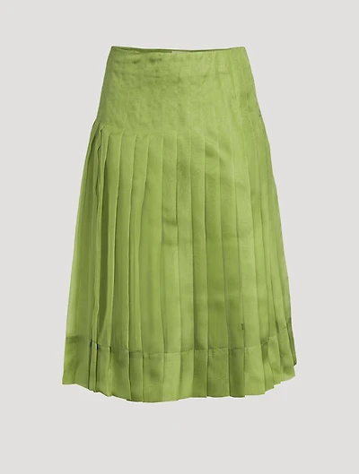 The Tudi Pleated Organza Midi Skirt