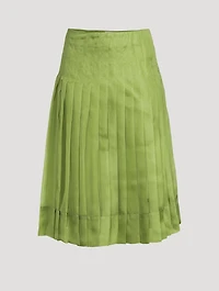 The Tudi Pleated Organza Midi Skirt
