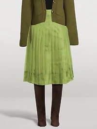 The Tudi Pleated Organza Midi Skirt