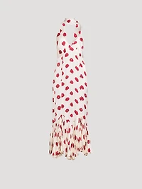 The Candita Slip Dress Lip Print
