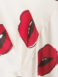 The Candita Slip Dress Lip Print