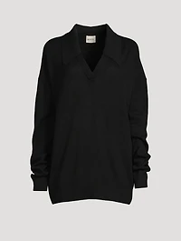 The Elsia Cashmere Polo Sweater