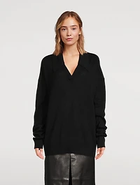 The Elsia Cashmere Polo Sweater