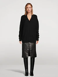 The Elsia Cashmere Polo Sweater