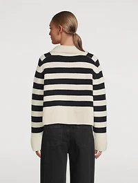 The Franklin Stripe Jacquard Polo Sweater