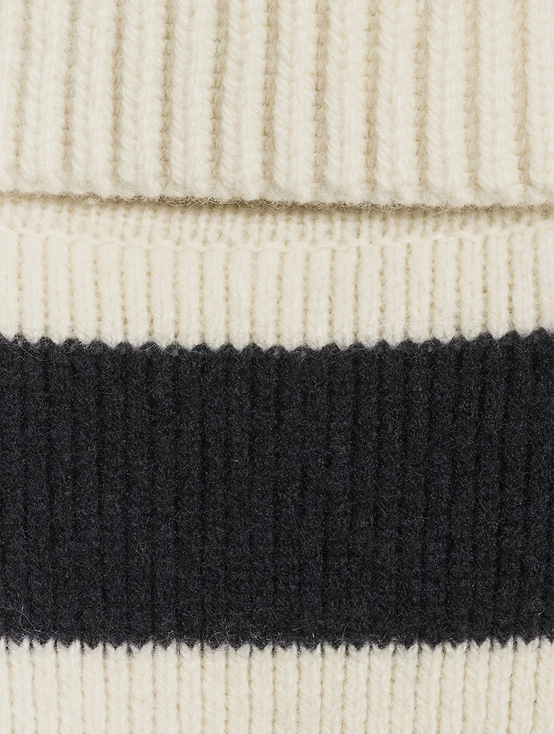 The Franklin Stripe Jacquard Polo Sweater