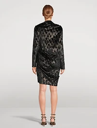 Adua Ruched Velvet Mini Dress