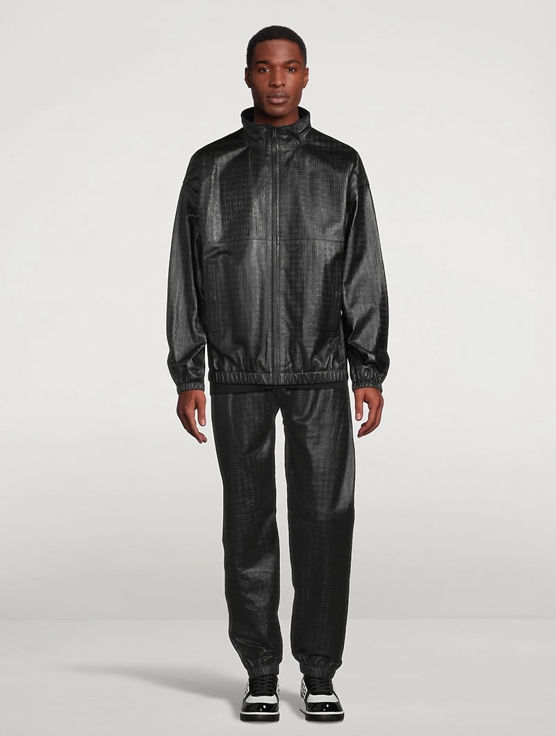 4G Leather Track Jacket