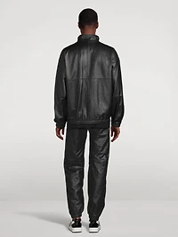 4G Leather Track Jacket