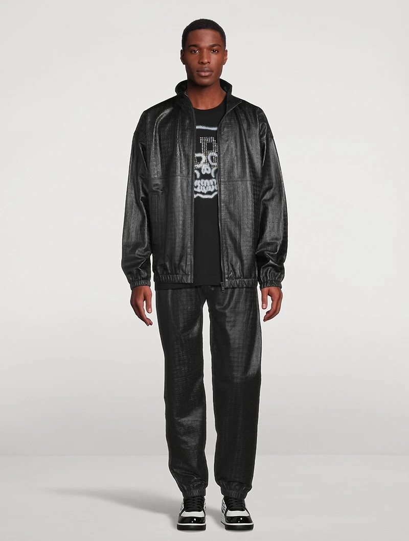 4G Leather Track Jacket