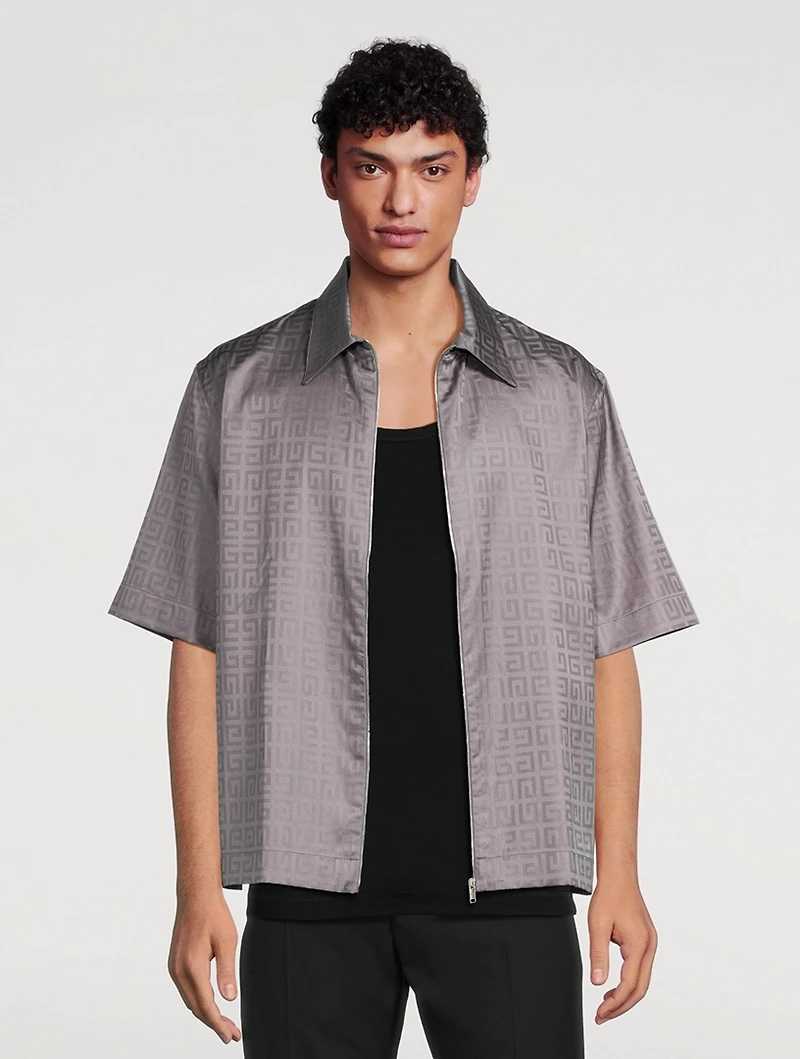 4G Jacquard Zip Boxy Shirt