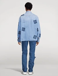 4G Embroidered Denim Shirt