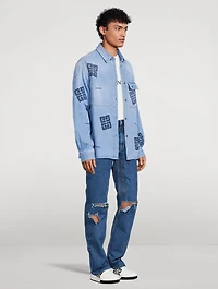 4G Embroidered Denim Shirt