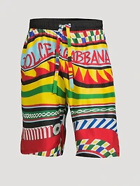 Silk Shorts Carretto Print