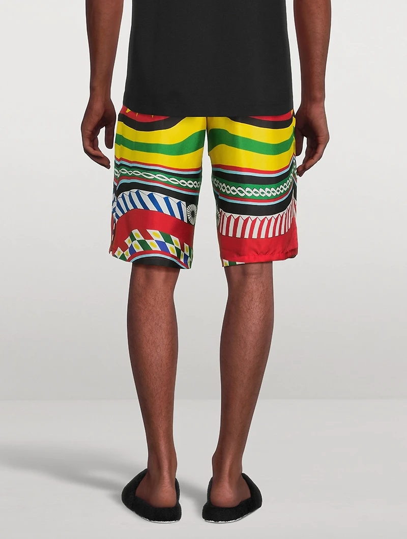 Silk Shorts Carretto Print