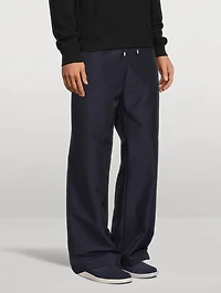 Wool-Blend Drawstring Pants
