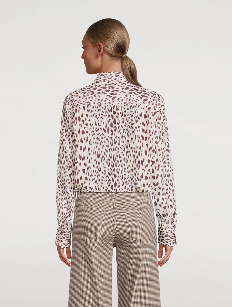 Cody Silk Shirt Leopard Print
