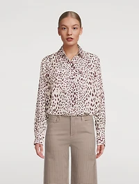Cody Silk Shirt Leopard Print