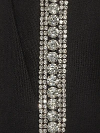 Embroidered Wool Flare Trousers