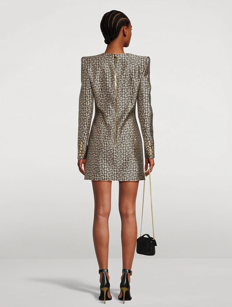 Monogram Jacquard Mini Dress