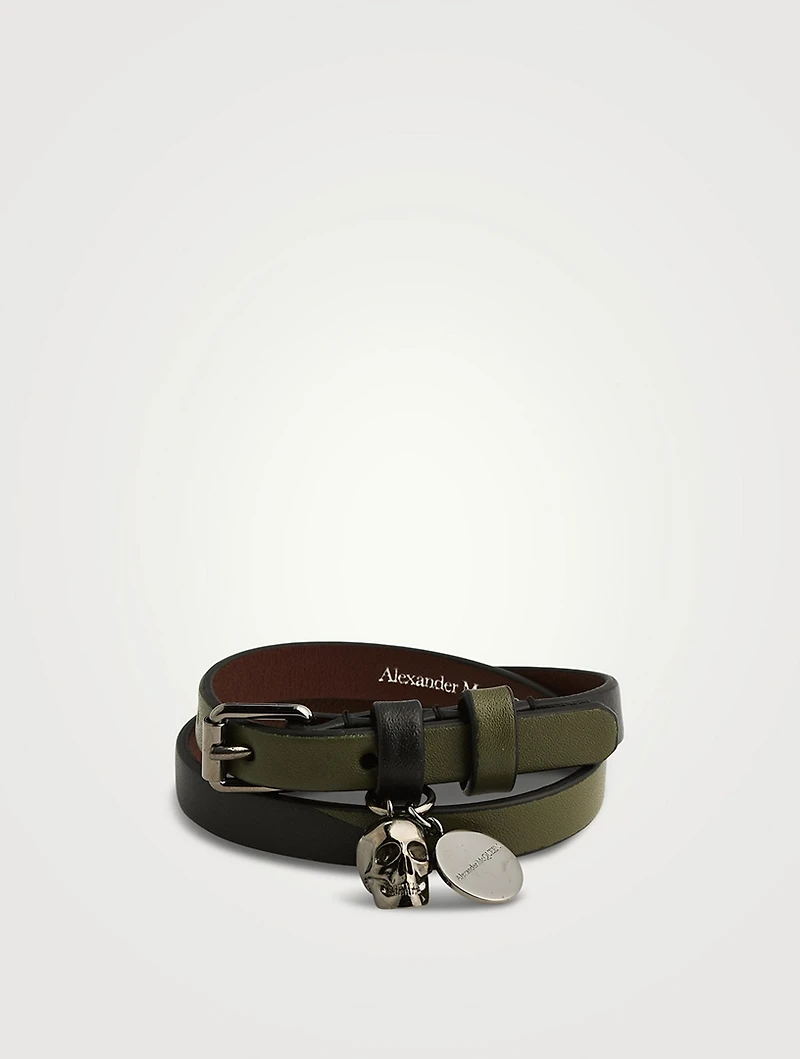 Leather Double Wrap Bracelet