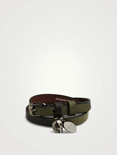 Leather Double Wrap Bracelet