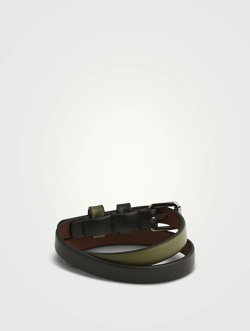 Leather Double Wrap Bracelet