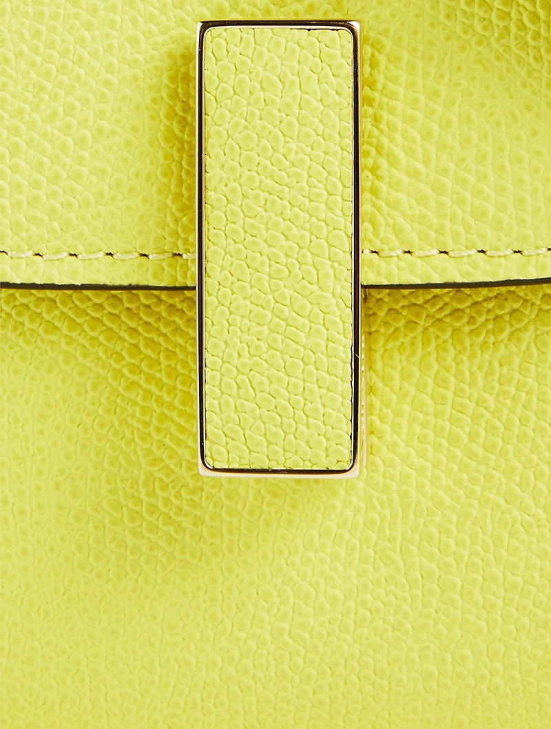 Micro Iside Leather Top Handle Bag