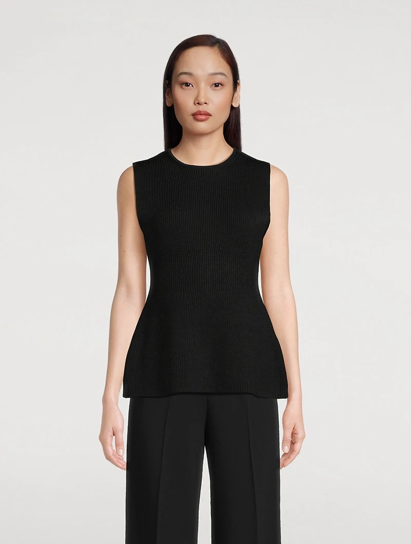 Compact Knit Contour Top