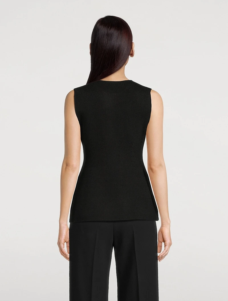 Compact Knit Contour Top