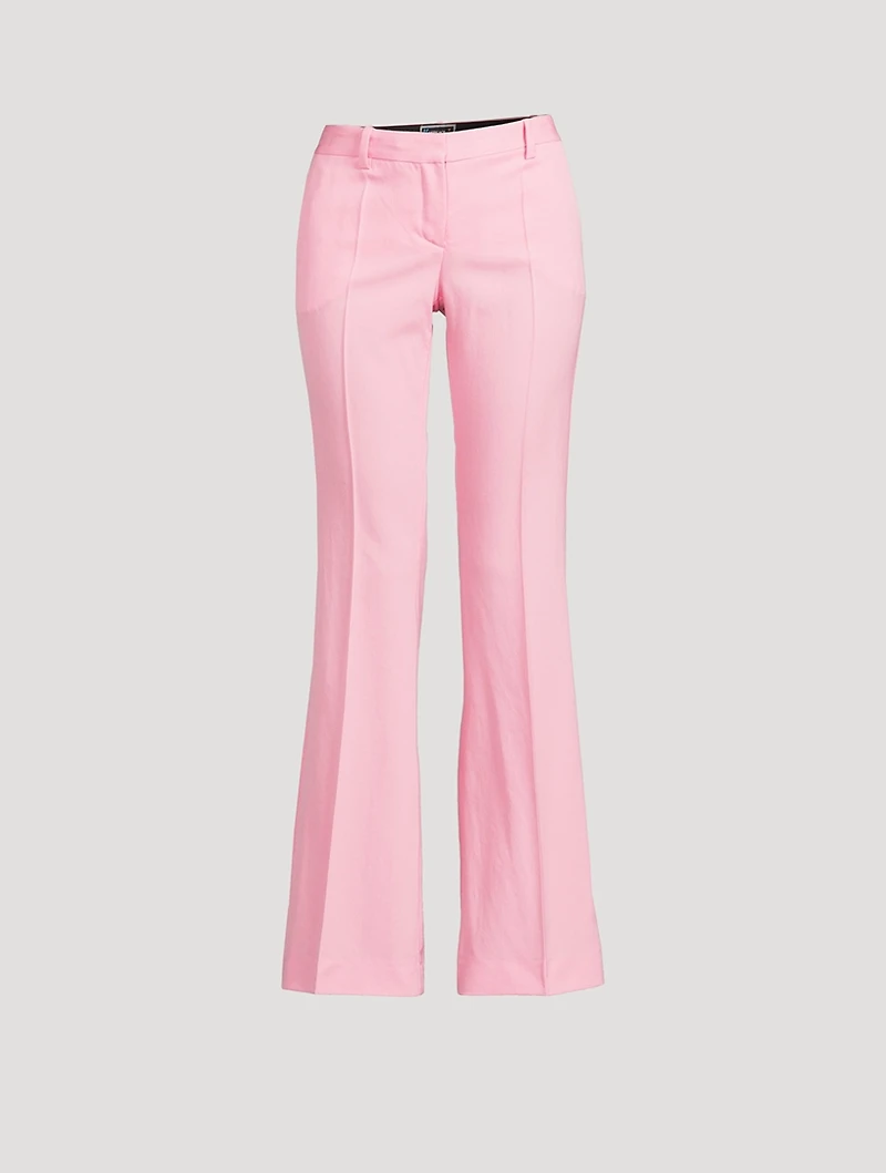 Flared Wool Trousers