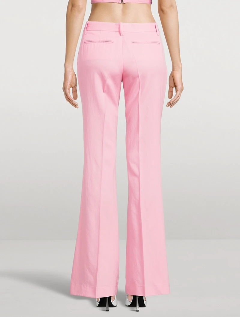 Flared Wool Trousers