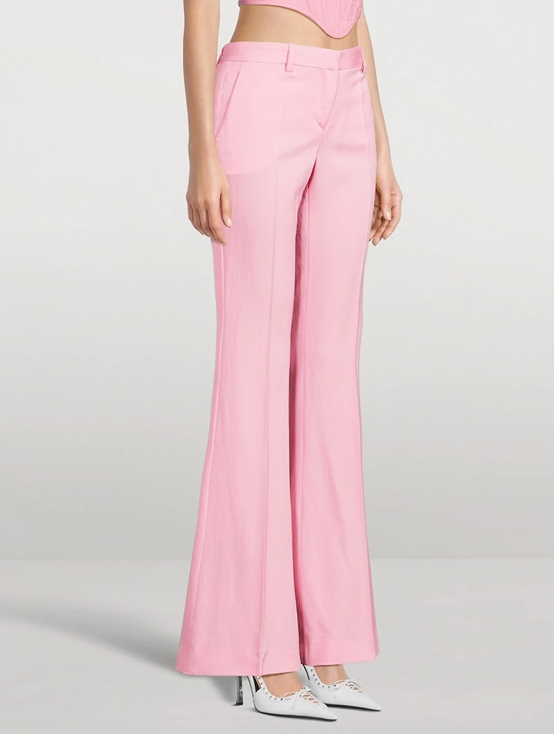 Flared Wool Trousers
