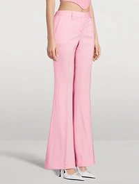 Flared Wool Trousers