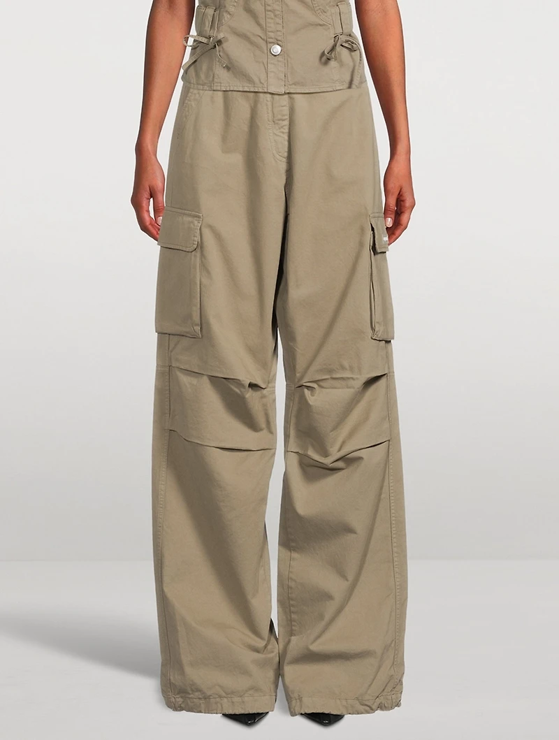 Wide-Leg Cargo Pants