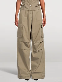Wide-Leg Cargo Pants
