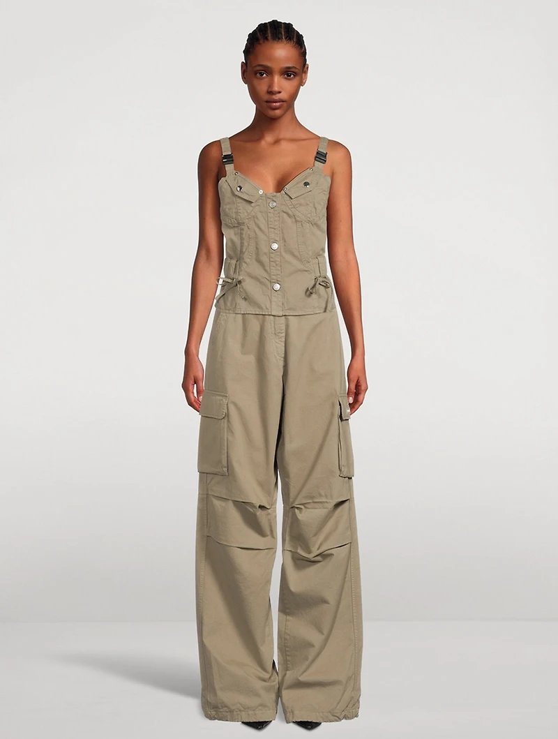 Wide-Leg Cargo Pants