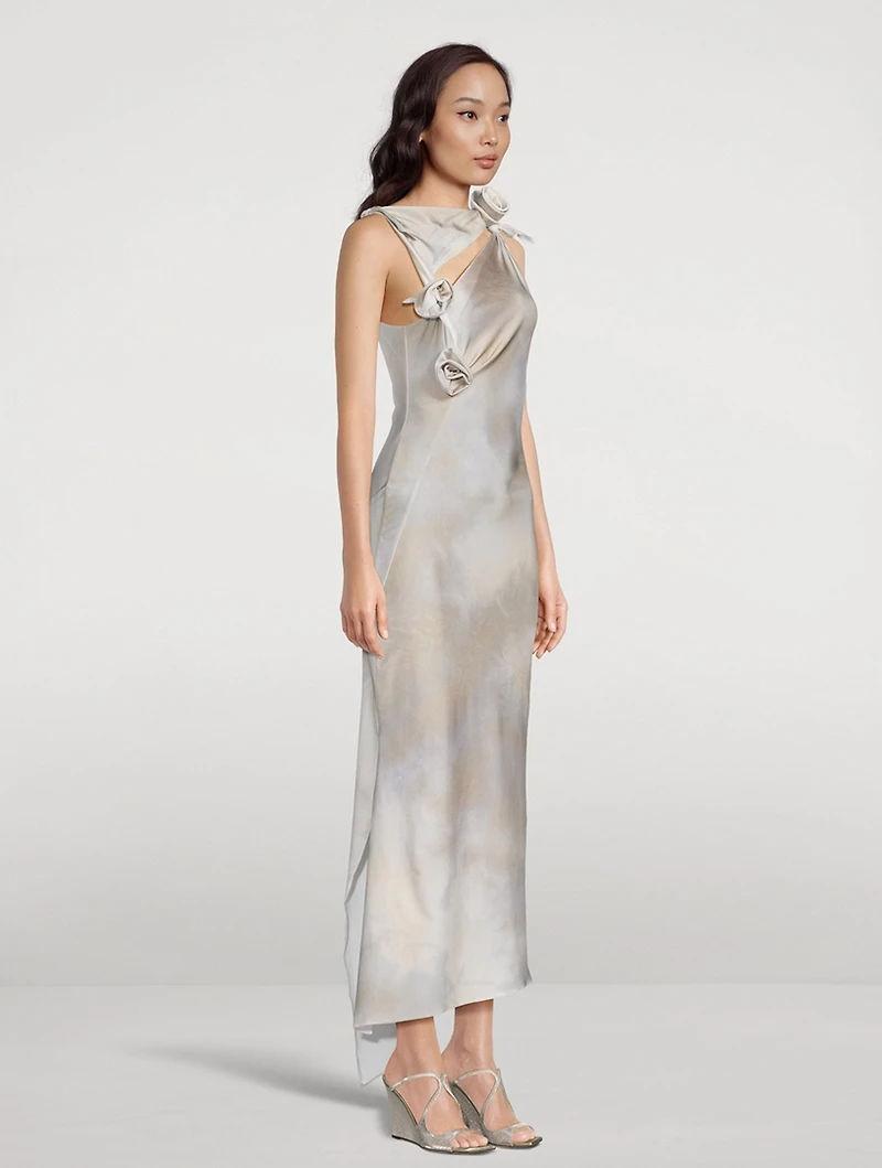 Asymmetric Flower Gown