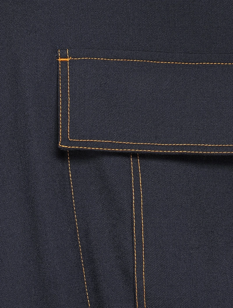 Tropical Wool Short-Sleeve Shirt